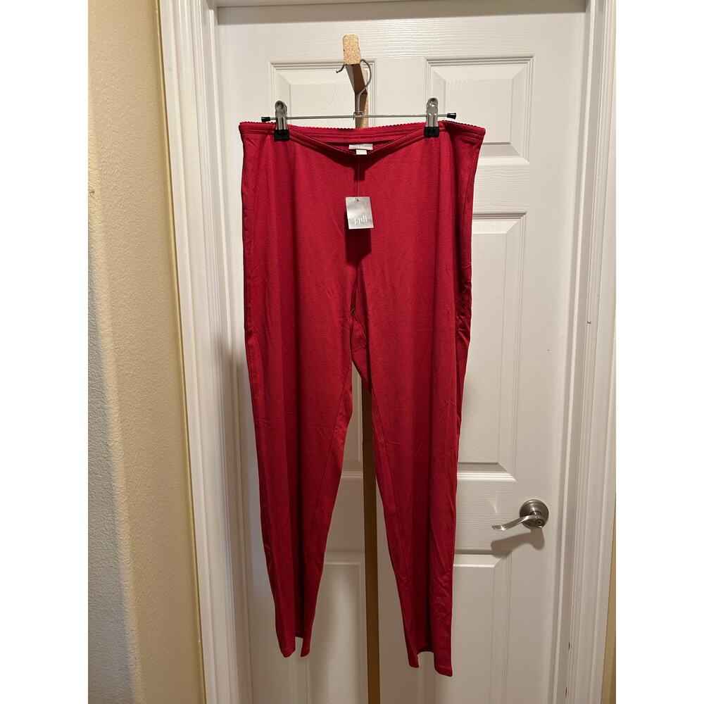 J. Jill Wearever Collection Slim Ankle Pull On Pants, Medium Petite, Claret
